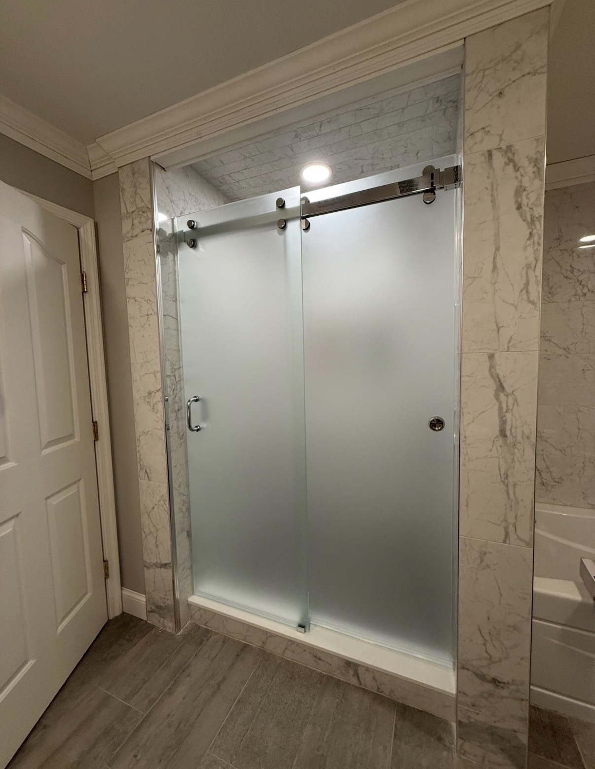 Frosted Sliding Shower