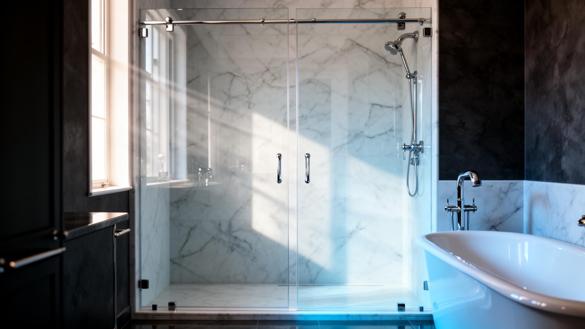 Luxury glass shower installation by KAD Installers